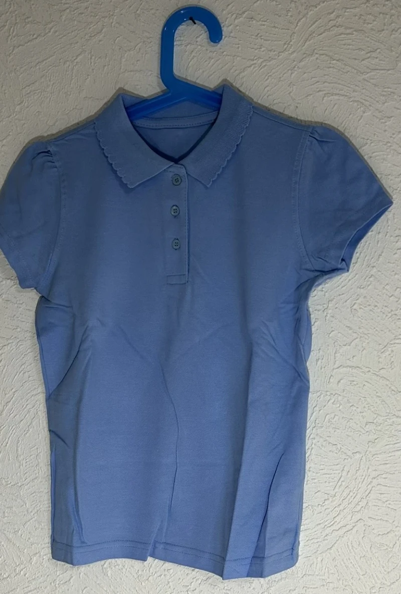 Mädchen Poloshirt blau Regular Fit