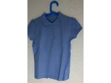 Mädchen Poloshirt blau Regular Fit